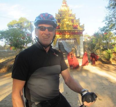 Alastair Locke Cycling on the  tour with redspokes